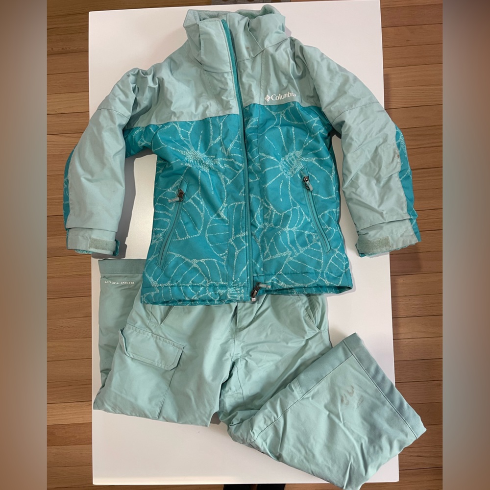 Columbia kids ski jacket and pants.
